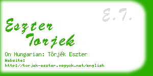 eszter torjek business card