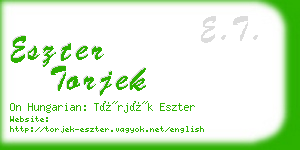 eszter torjek business card